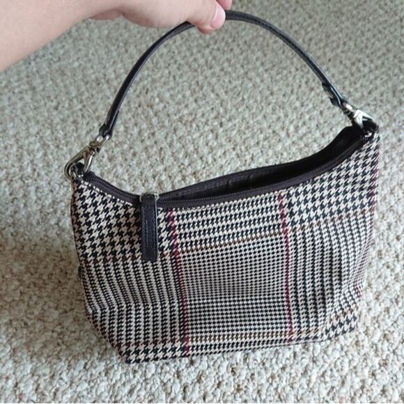 Lauren Ralph Lauren Black, beige, red Herringbone Bag Trimmed in Black - Picture 3 of 12